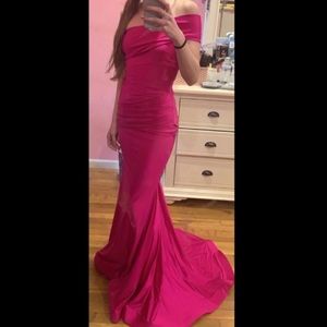 Fuchsia pink, Jessica angel prom dress